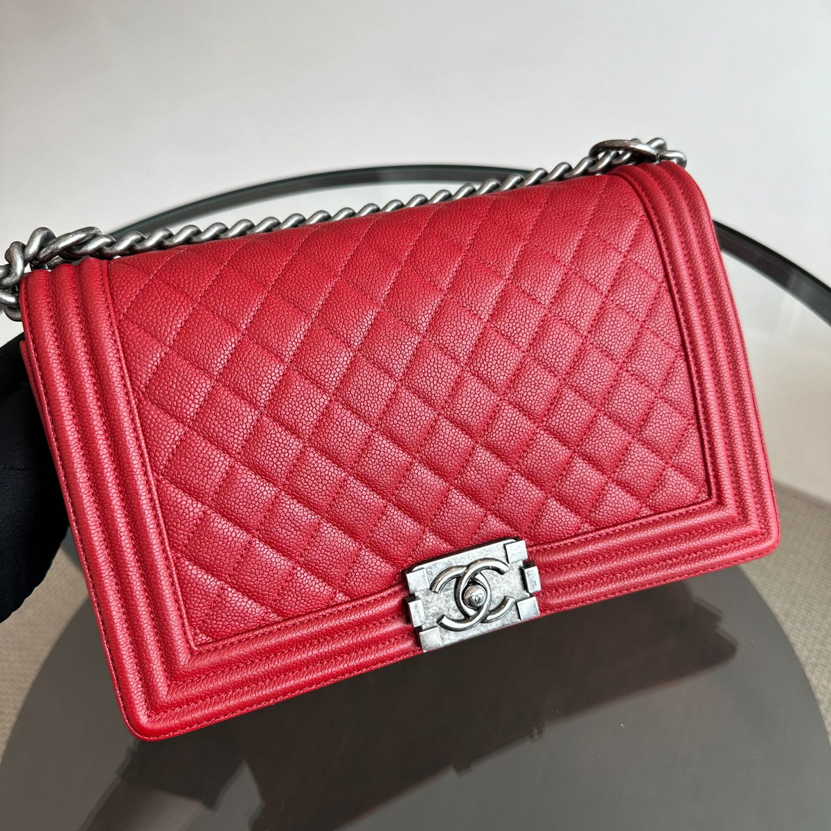 *Full Set, Receipt* Caviar Boy New Medium 28CM Leboy Red RSHW No 23