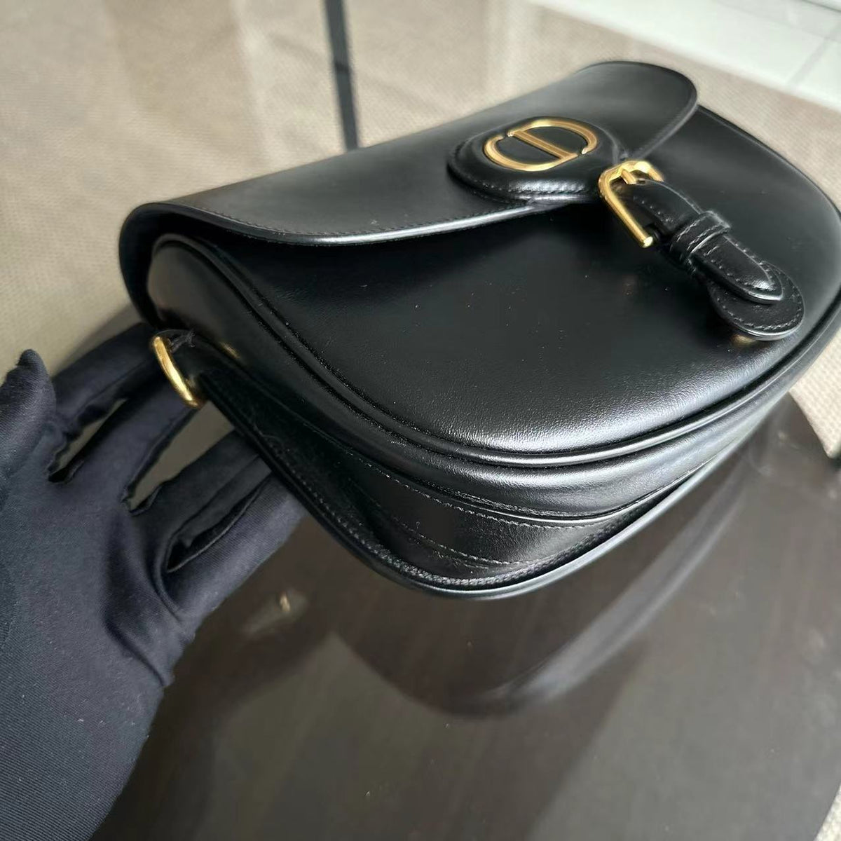 *Full Set, Receipt* Bobby Medium Smooth Calfskin Black GHW
