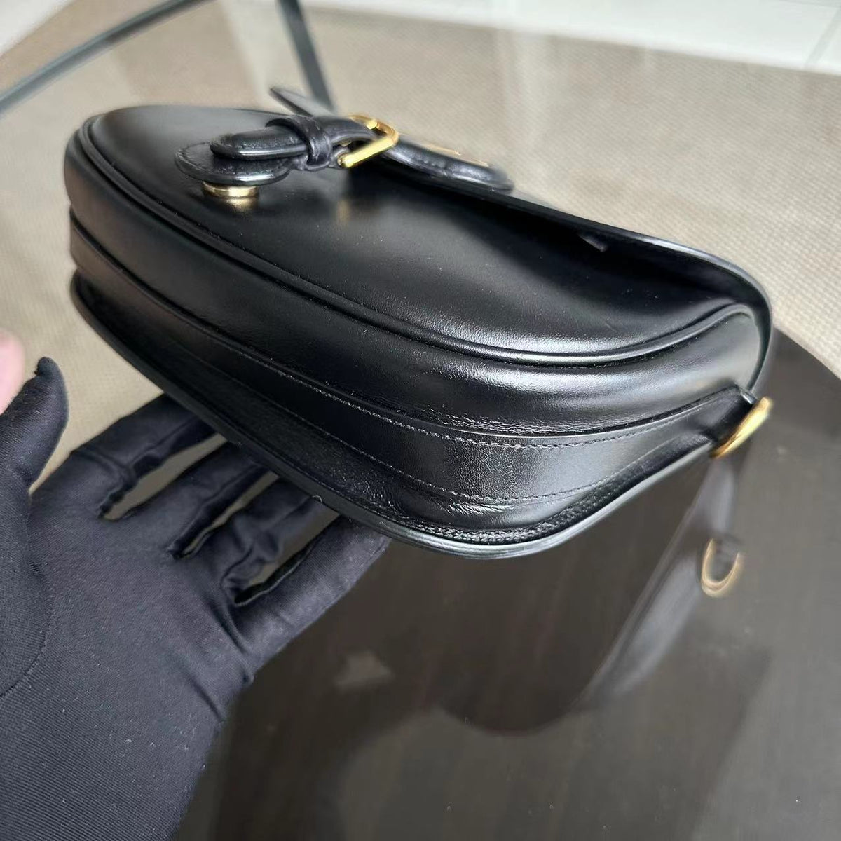 *Full Set, Receipt* Bobby Medium Smooth Calfskin Black GHW