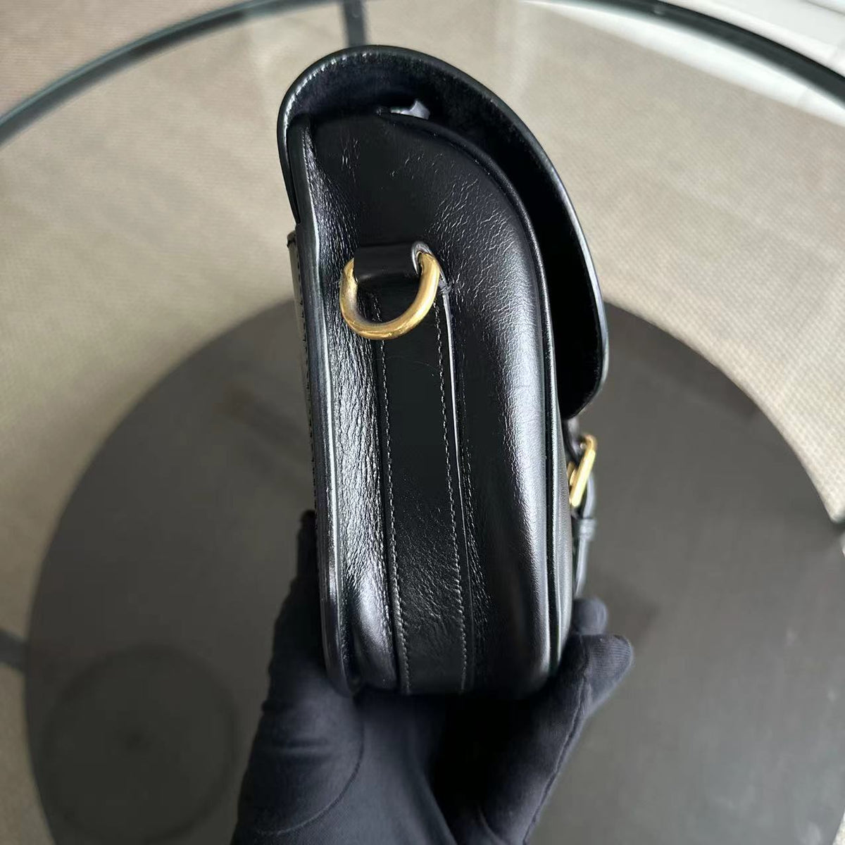 *Full Set, Receipt* Bobby Medium Smooth Calfskin Black GHW