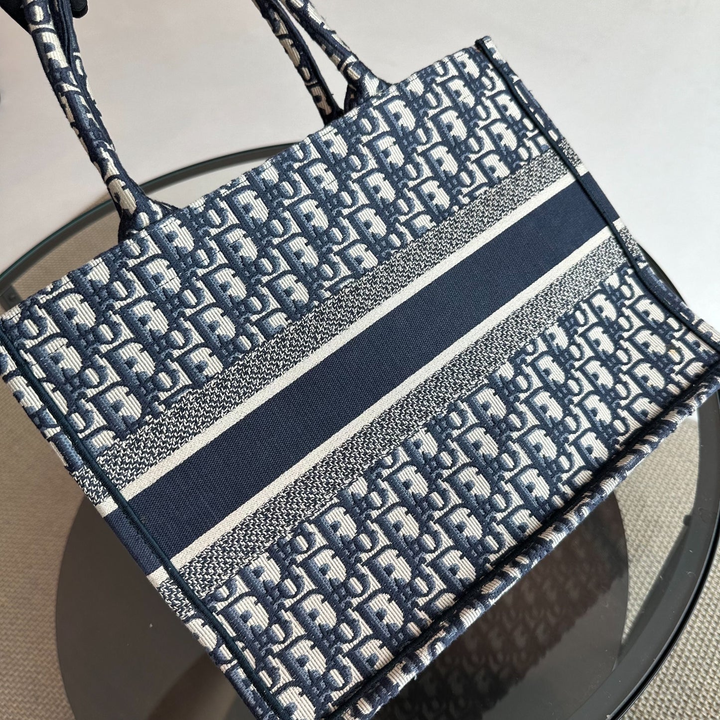*Full Set, Receipt* Book Tote Medium Oblique Canvas Blue