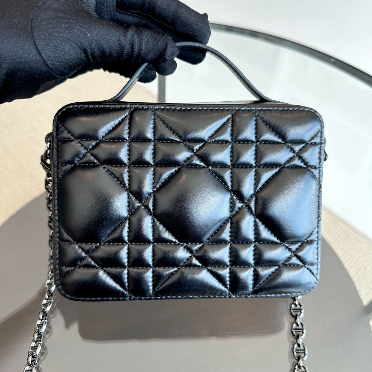 *Full Set, Receipt* Caro Box Cannage Lambskin Black SHW