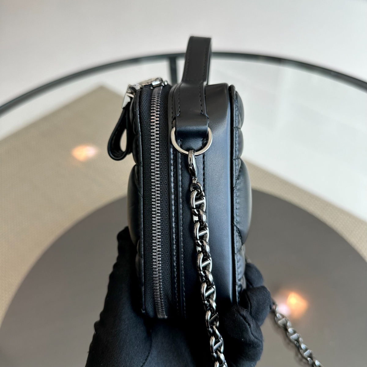 *Full Set, Receipt* Caro Box Cannage Lambskin Black SHW