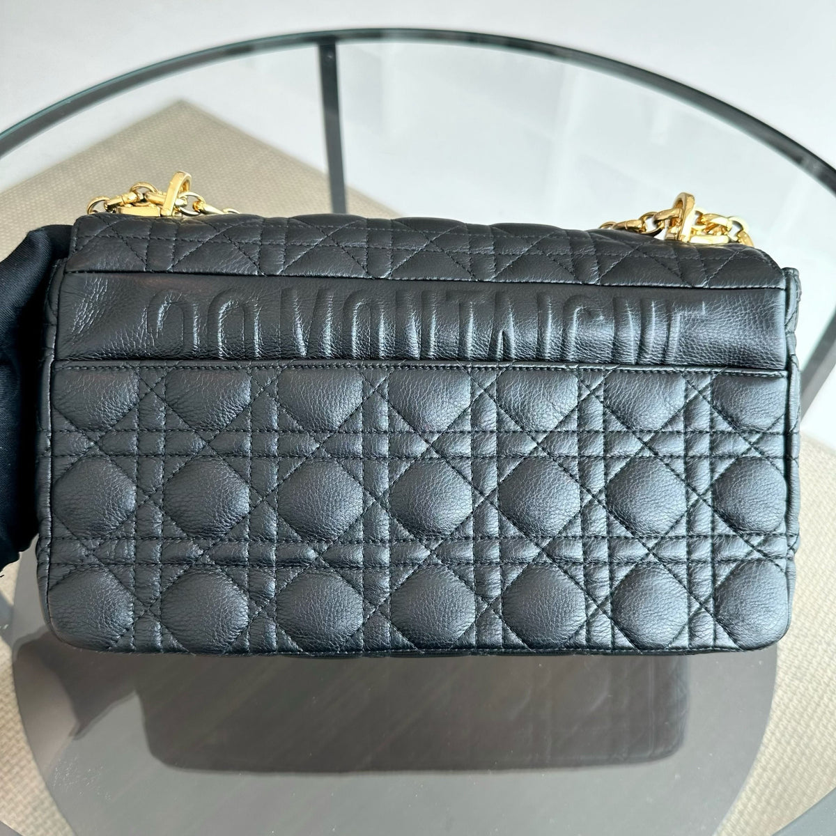 *Full Set, Receipt* Caro Large Cannage Calfskin Black GHW