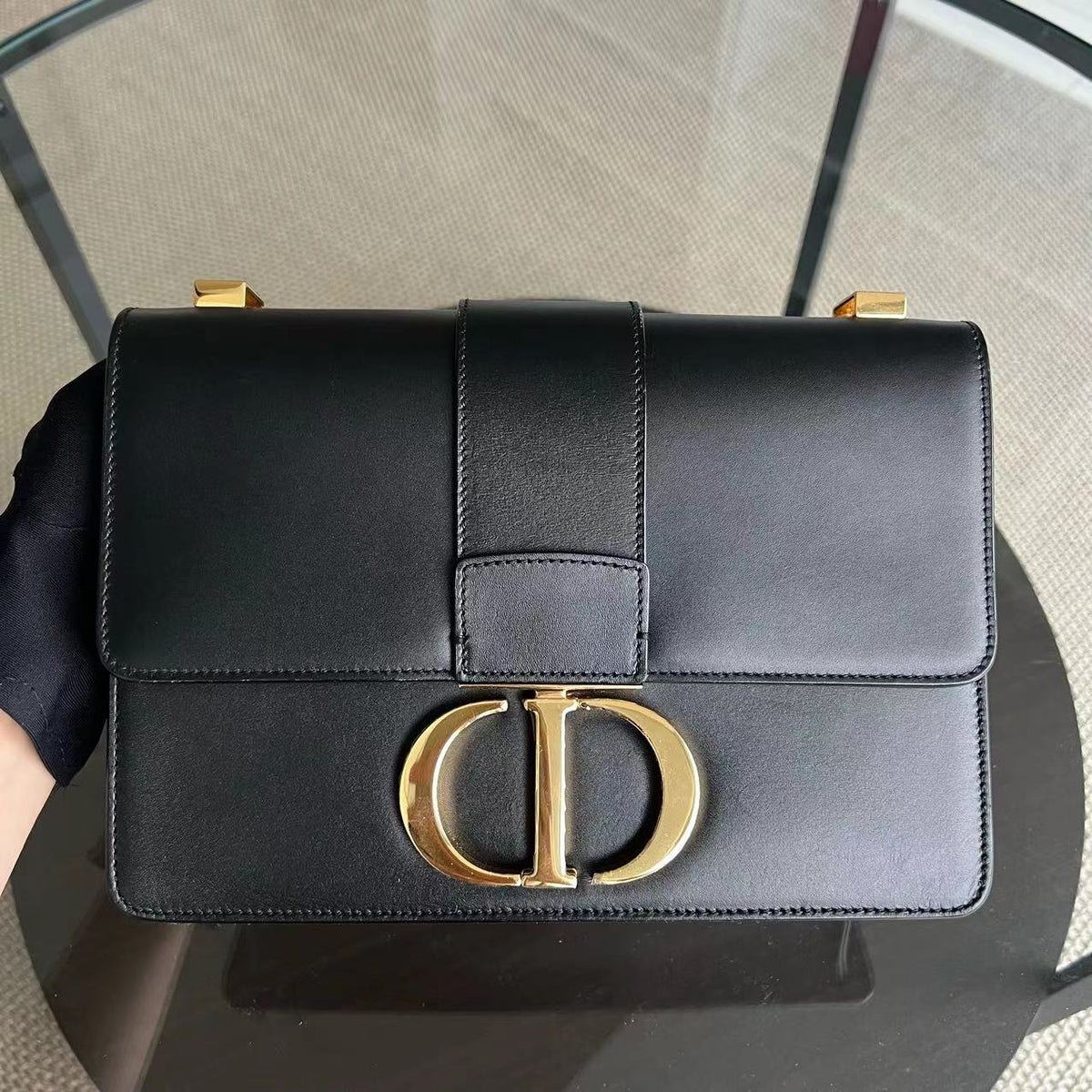 *Full Set Receipt* Montaigne 30 Smooth Calfskin Black Golden Hardware