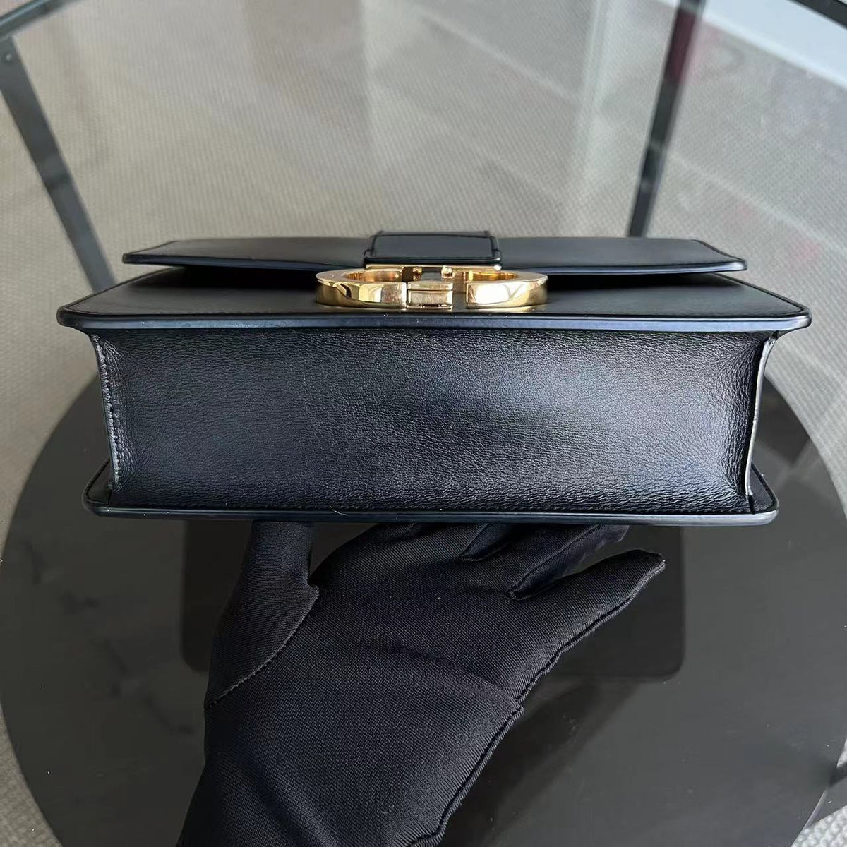 *Full Set Receipt* Montaigne 30 Smooth Calfskin Black Golden Hardware