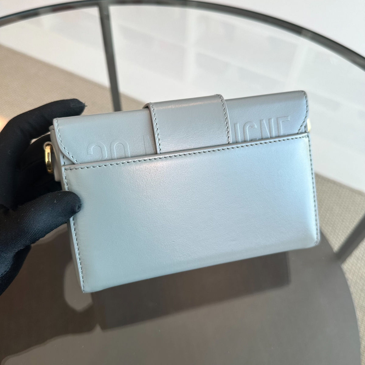 *Full Set Receipt* Montaigne Box Smooth Calfskin Light Blue GHW