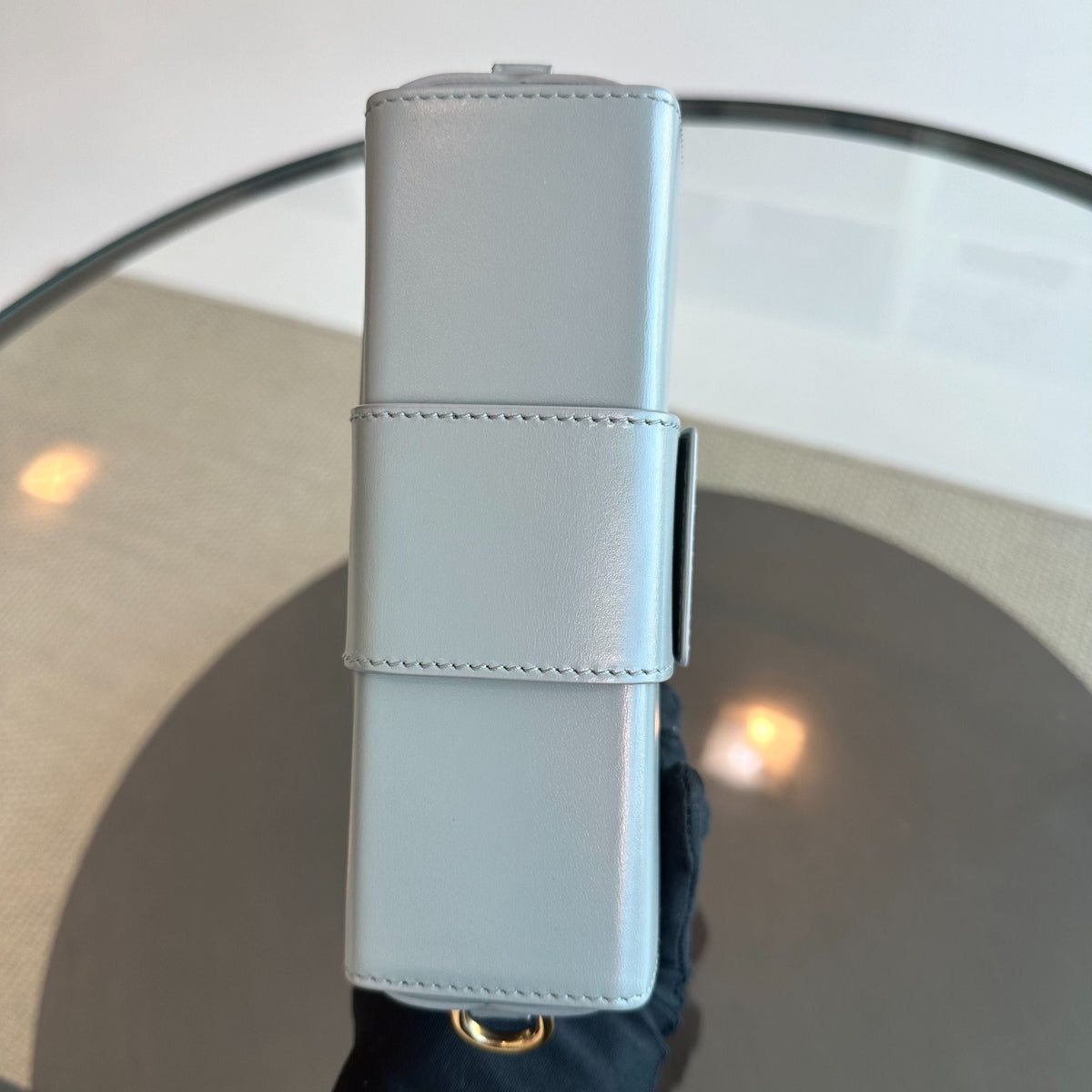 *Full Set Receipt* Montaigne Box Smooth Calfskin Light Blue GHW