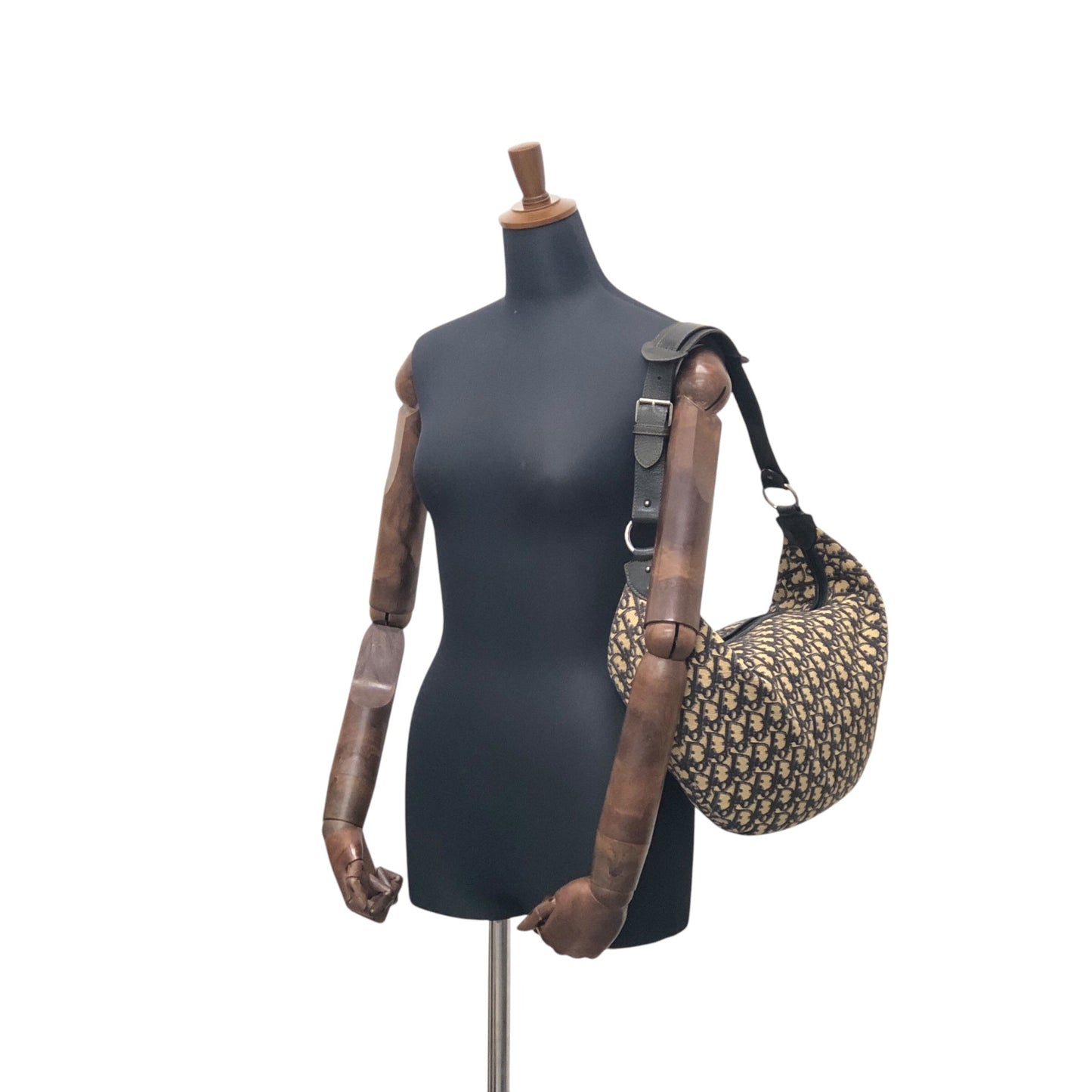 Christian Dior Trotter Shoulder bag Hobobag Navy Vintage emrsvh