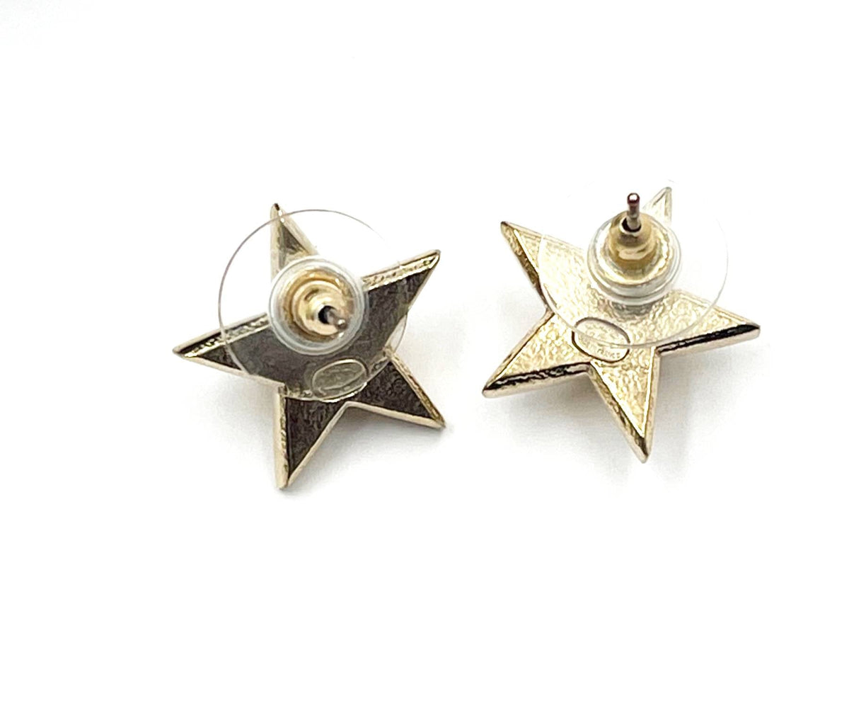 Top Quality Chanel Gold CC Star Piercing Earrings