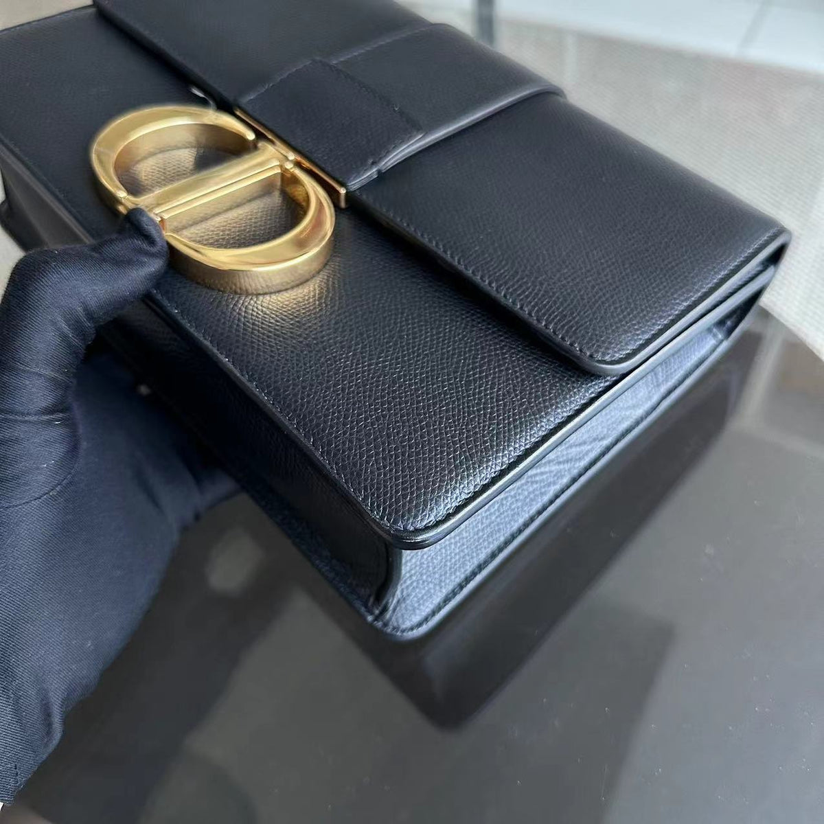 *Grained Calfskin, Full Set* Montaigne 30 Grained Calfskin Black GHW