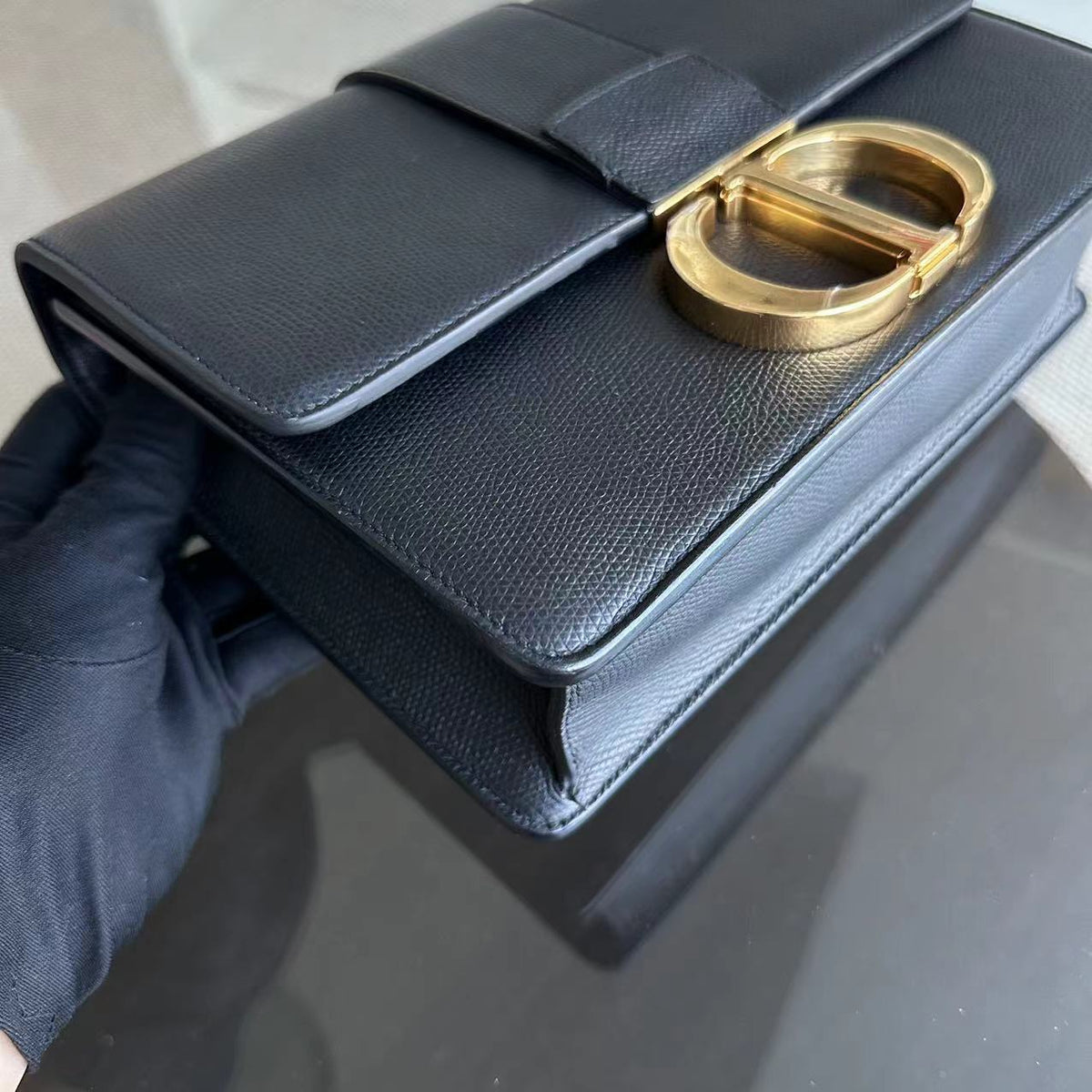 *Grained Calfskin, Full Set* Montaigne 30 Grained Calfskin Black GHW
