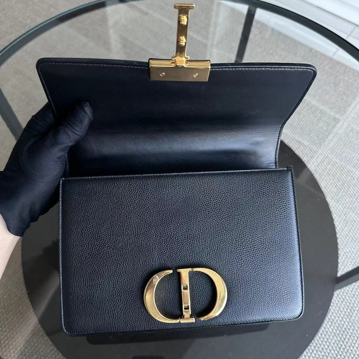 *Grained Calfskin, Full Set* Montaigne 30 Grained Calfskin Black GHW