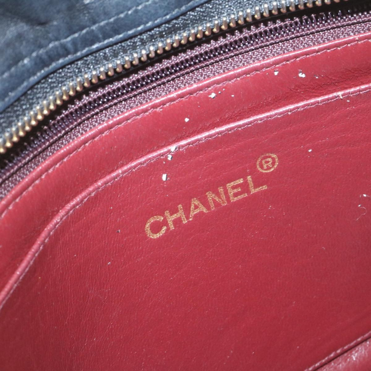 Top Quality Chanel Lamb Skin Matelasse Chain Shoulder Bag Black CC Auth am1201gA