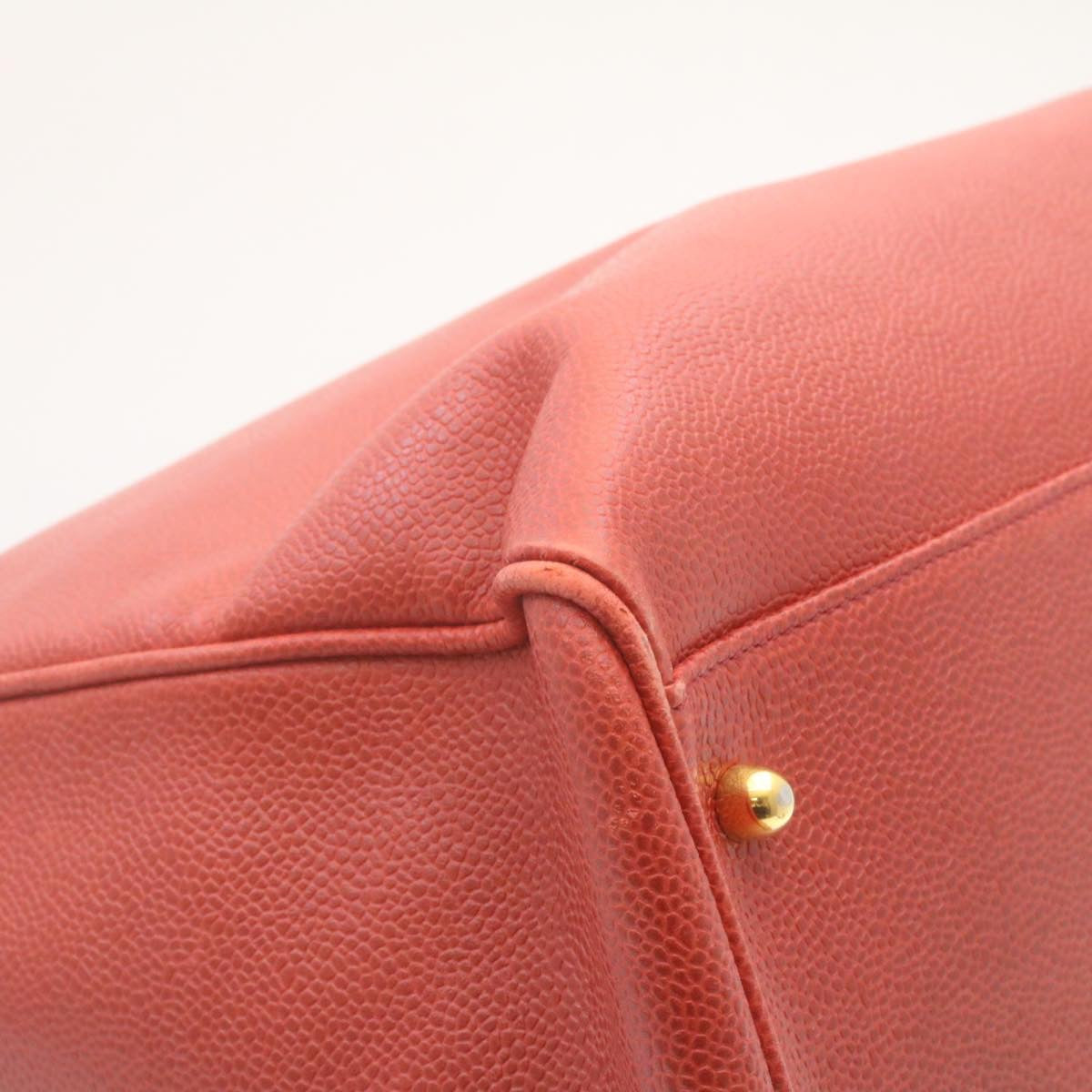 Top Quality Chanel COCO Mark Super model Chain Shoulder Bag Caviar Skin Red Auth am2162gA