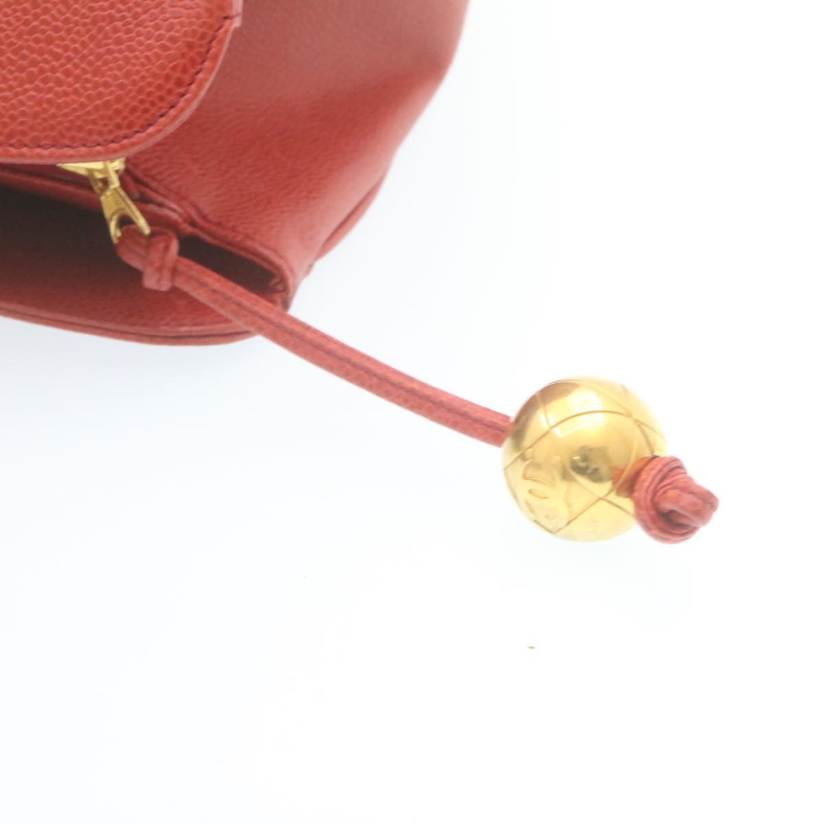 Top Quality Chanel COCO Mark Super model Chain Shoulder Bag Caviar Skin Red Auth am2162gA