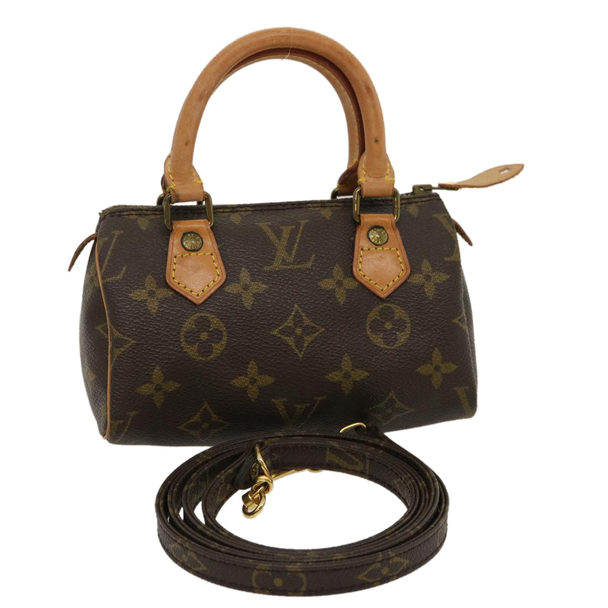LOUIS VUITTON Monogram Mini Speedy Hand Bag M41534 LV Auth am2424g