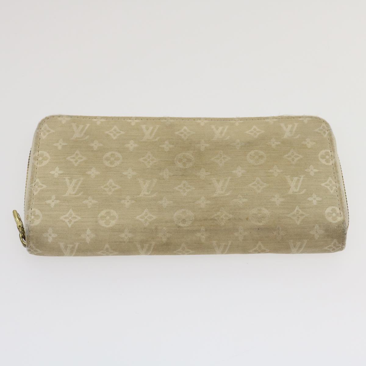 LOUIS VUITTON Monogram Idylle Suhari Zippy Wallet 2Set Gold White LV am2527g