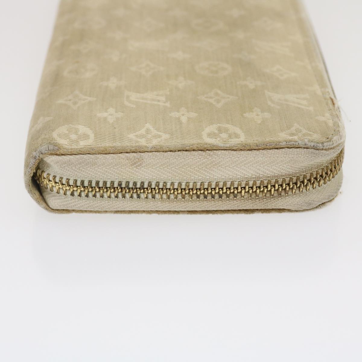 LOUIS VUITTON Monogram Idylle Suhari Zippy Wallet 2Set Gold White LV am2527g