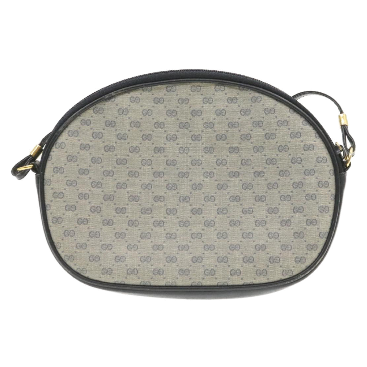 GUCCI Micro small GG Canvas Shoulder Bag PVC Leather Blue  am286g