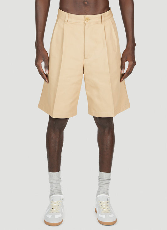 Gucci Men Folded Pleat Shorts