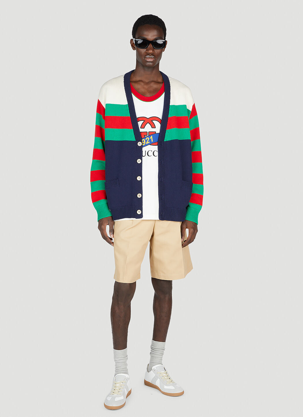 Gucci Men Folded Pleat Shorts