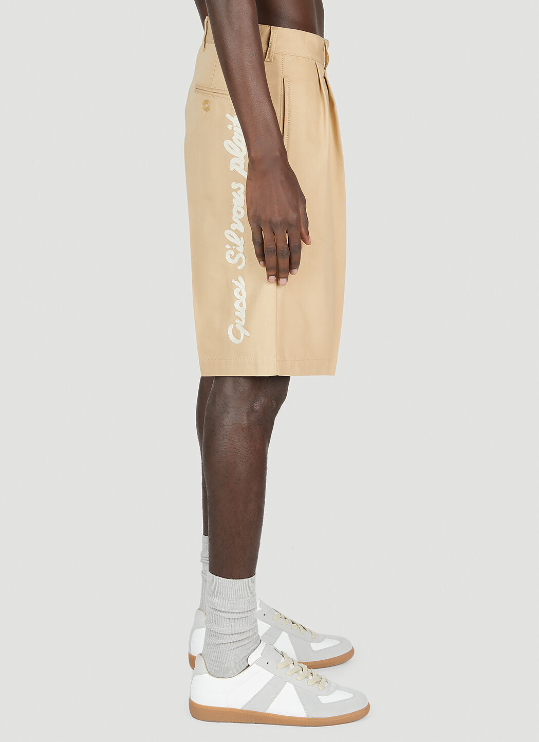 Gucci Men Folded Pleat Shorts