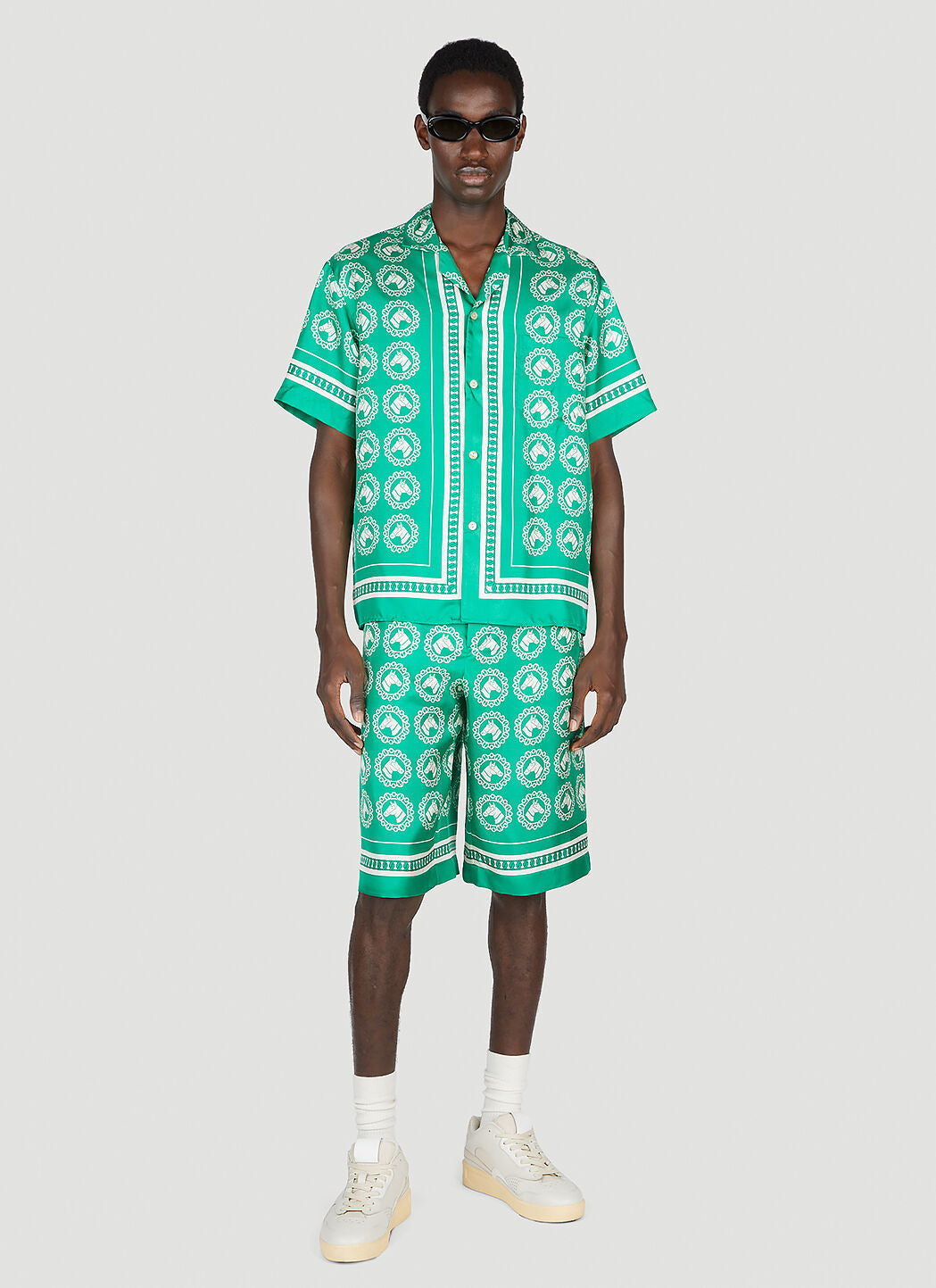 Gucci Men Horse Motif Shorts