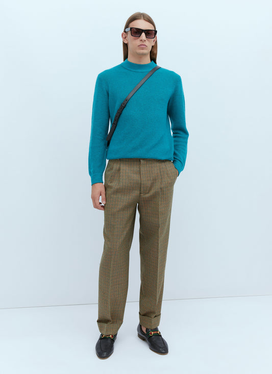 Gucci Men Logo Embroidery Knit Sweater