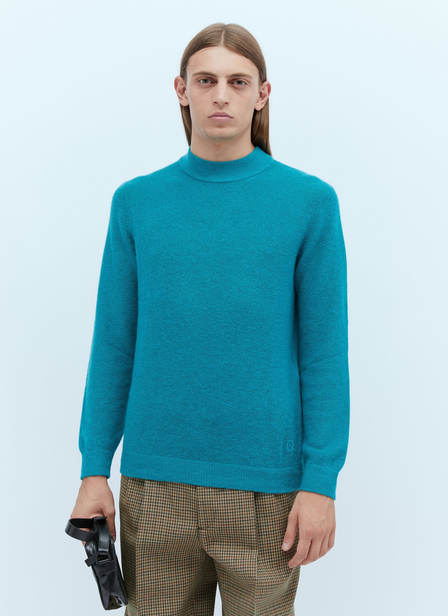 Gucci Men Logo Embroidery Knit Sweater