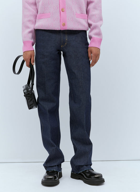 Gucci Men Raw Hem Jeans