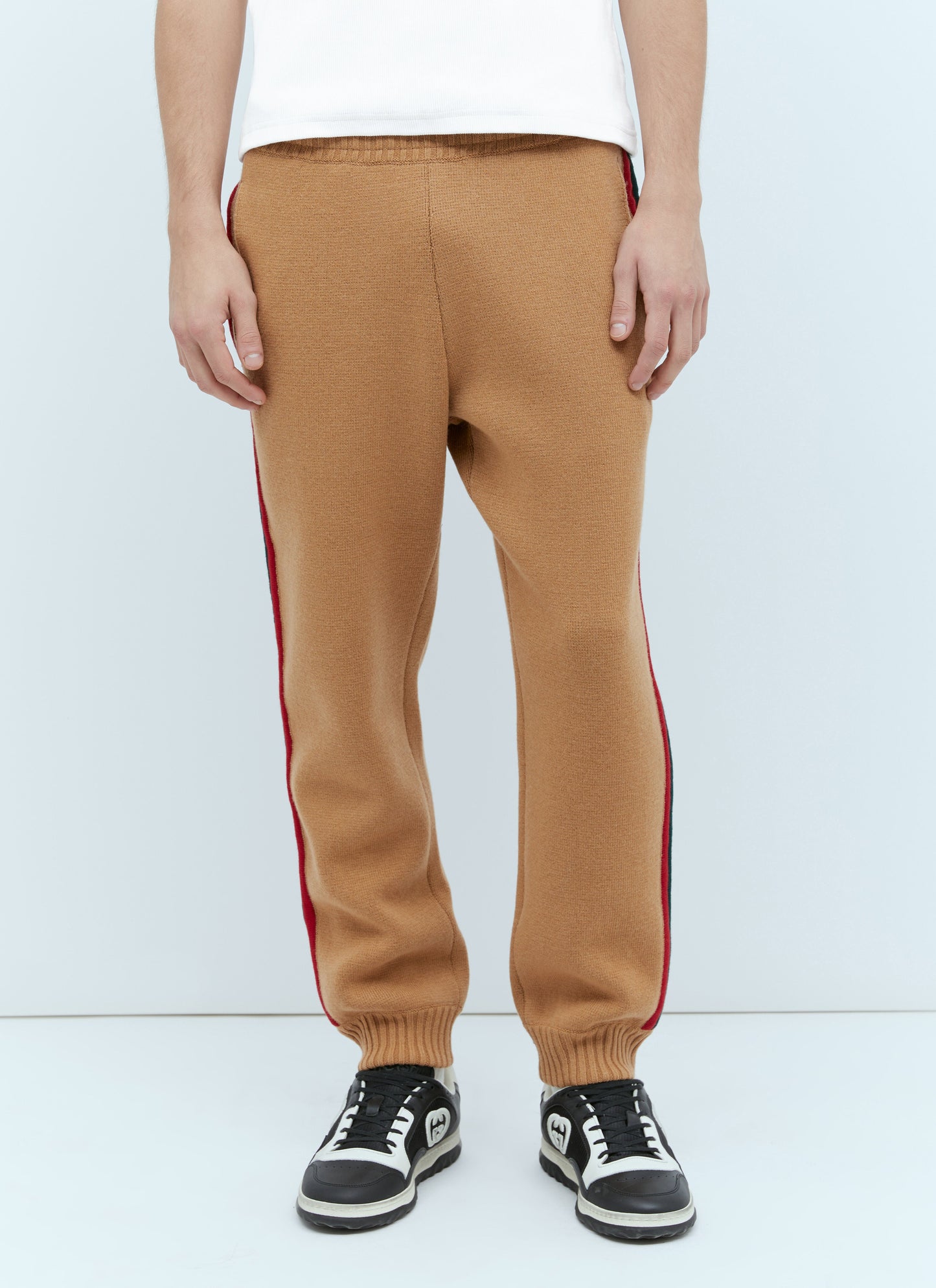 Gucci Men Web Wool-Knit Track Pants