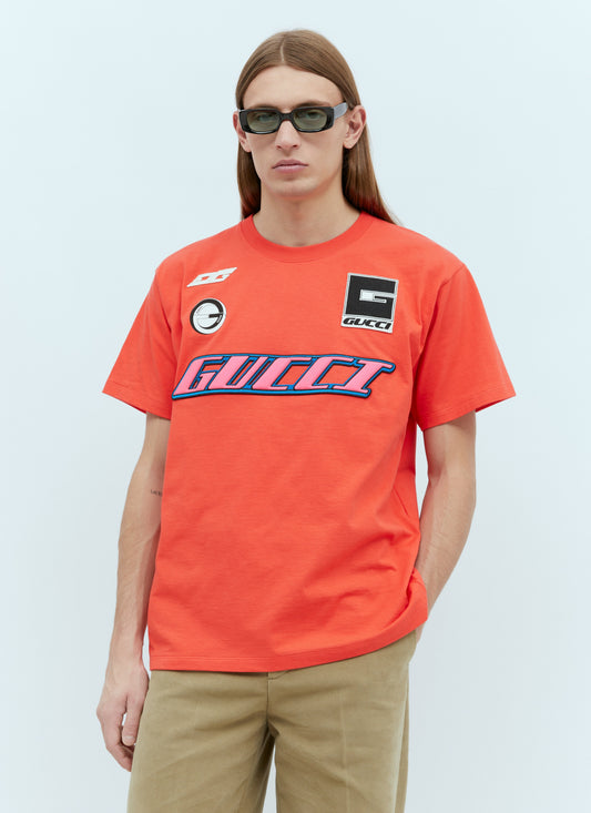 Gucci Men Logo Emblems T-Shirt