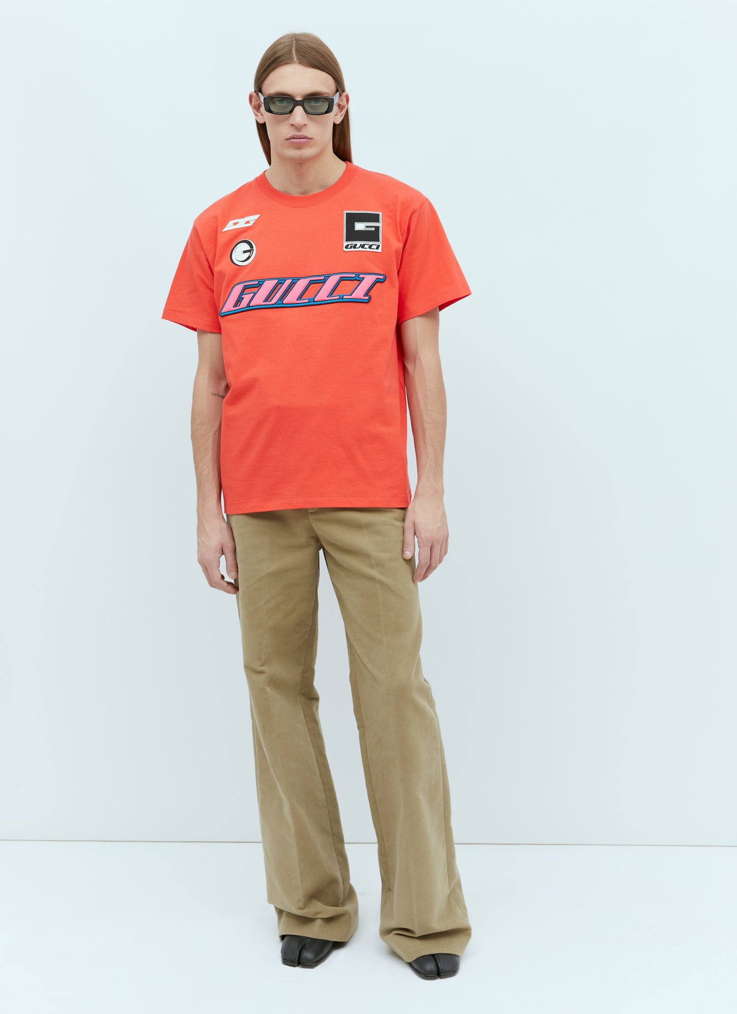 Gucci Men Logo Emblems T-Shirt
