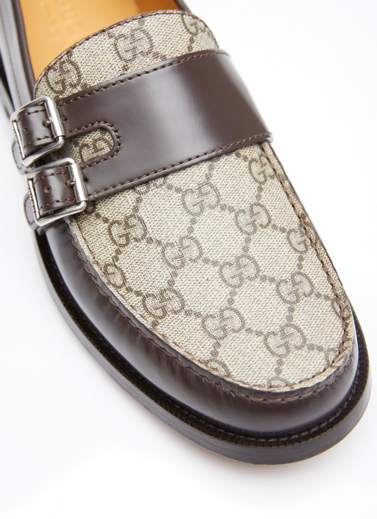Gucci Men Gg Buckle Loafers