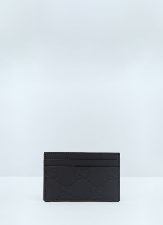 Gucci Men Gg Rubber-Effect Cardholder