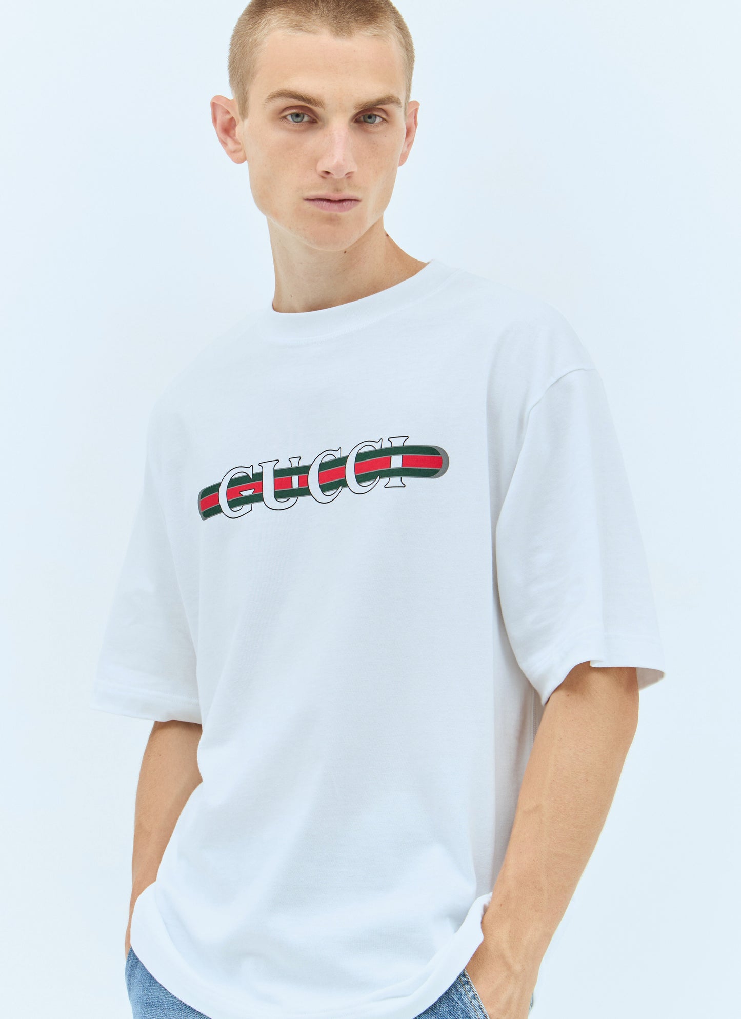 Gucci Men Logo Print T-Shirt