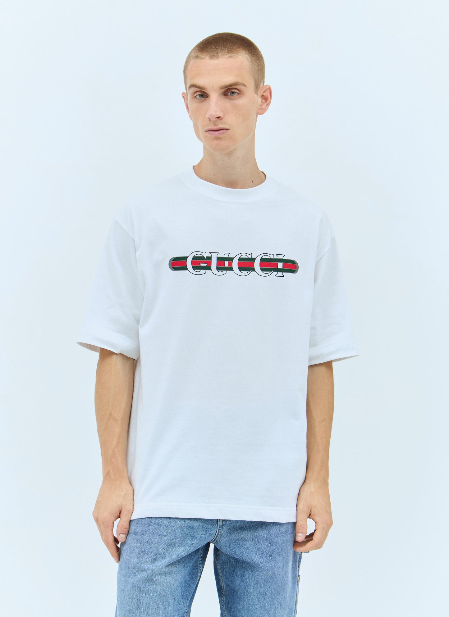 Gucci Men Logo Print T-Shirt