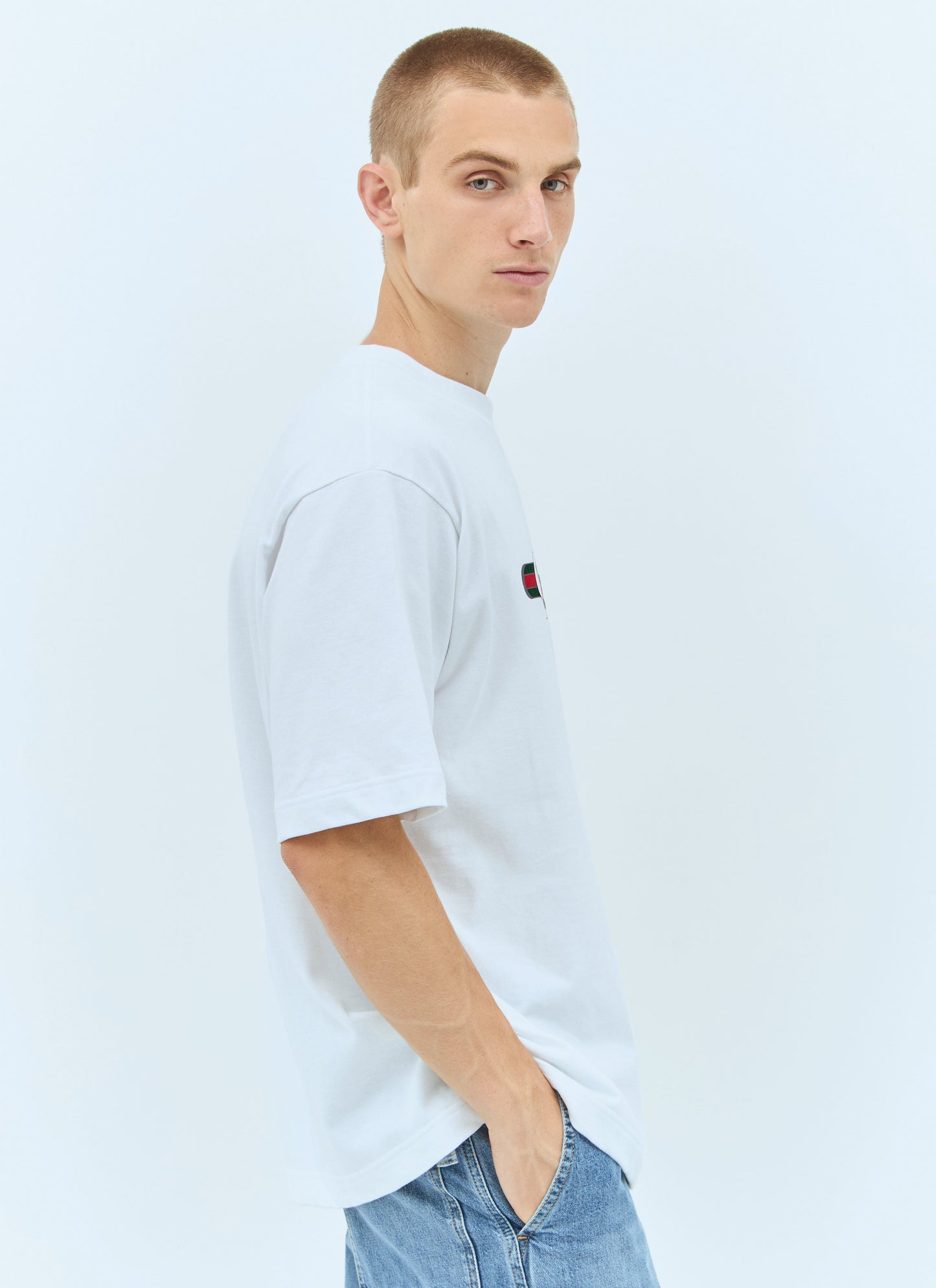 Gucci Men Logo Print T-Shirt
