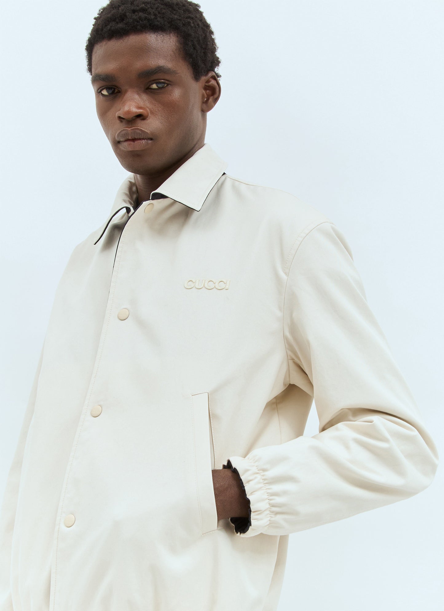 Gucci Men Reversible Gg Jacket