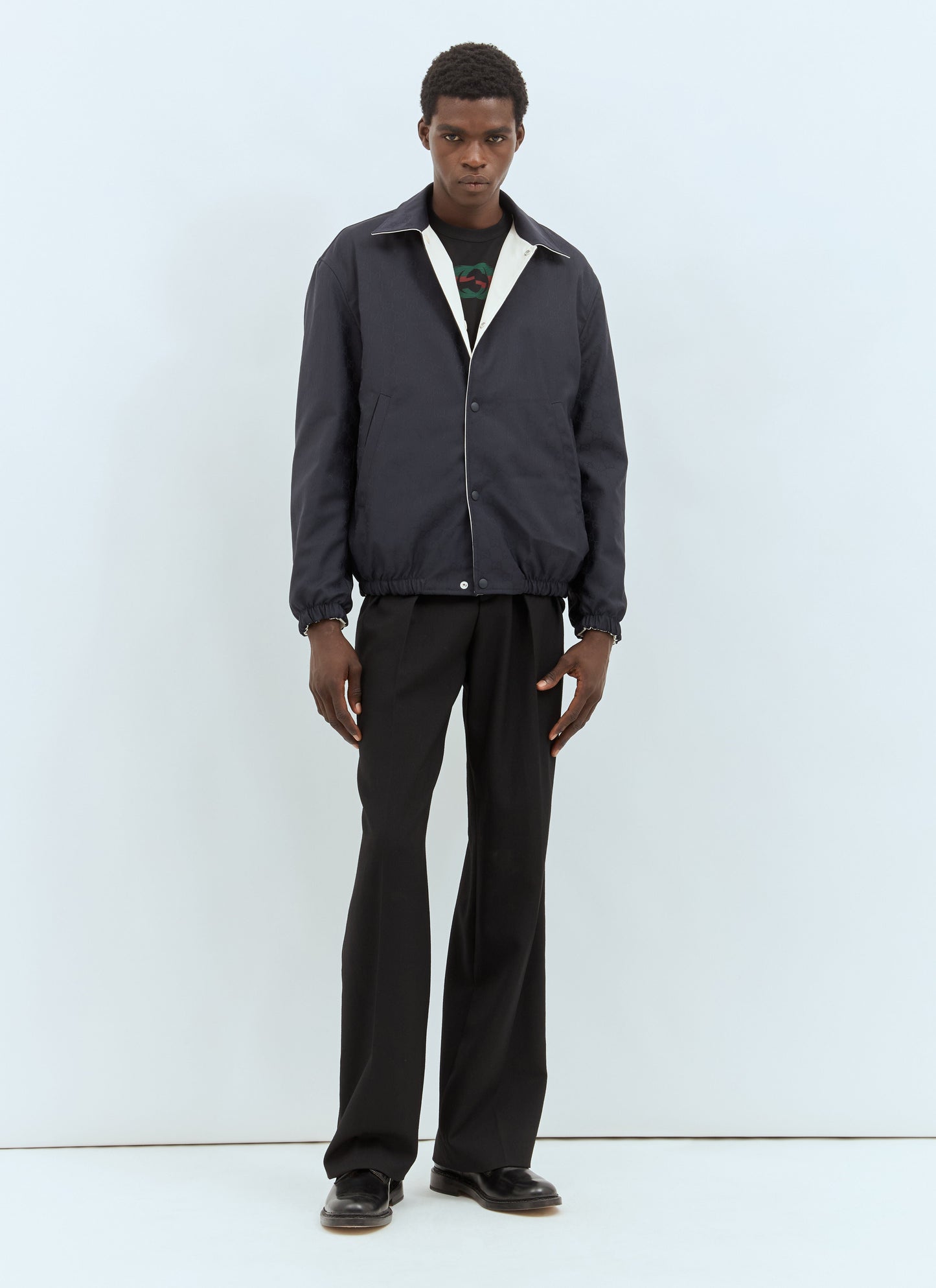Gucci Men Reversible Gg Jacket