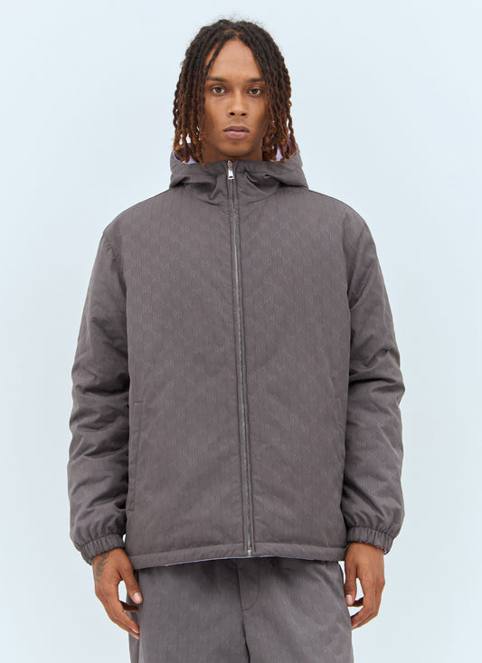 Gucci Men Gg Reversible Nylon Jacket