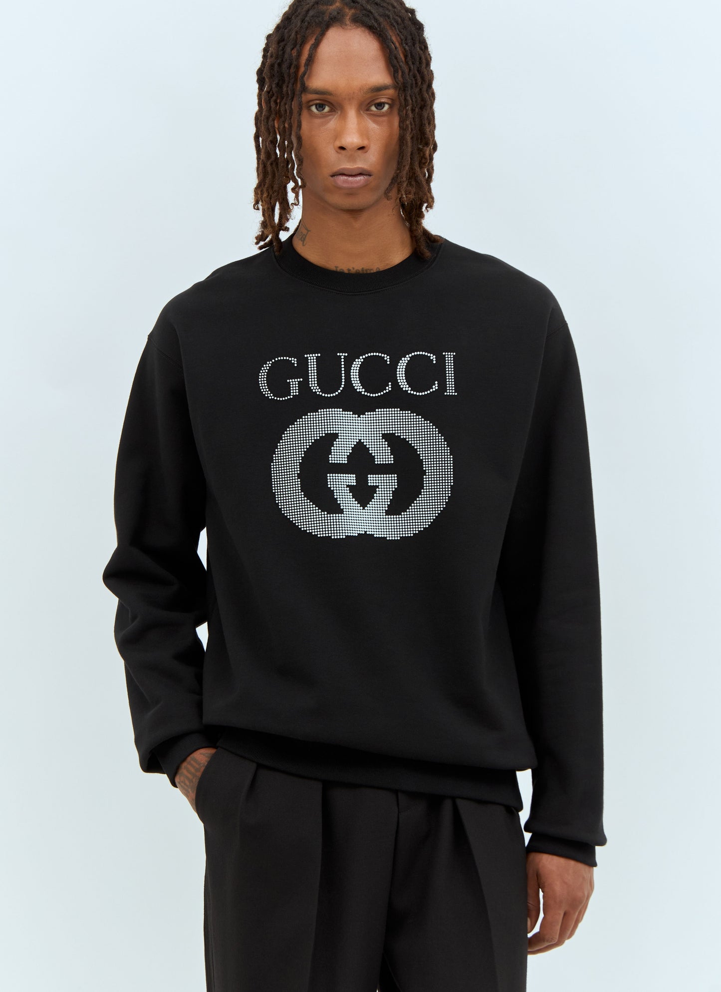 Gucci Men Logo Applique Sweatshirt