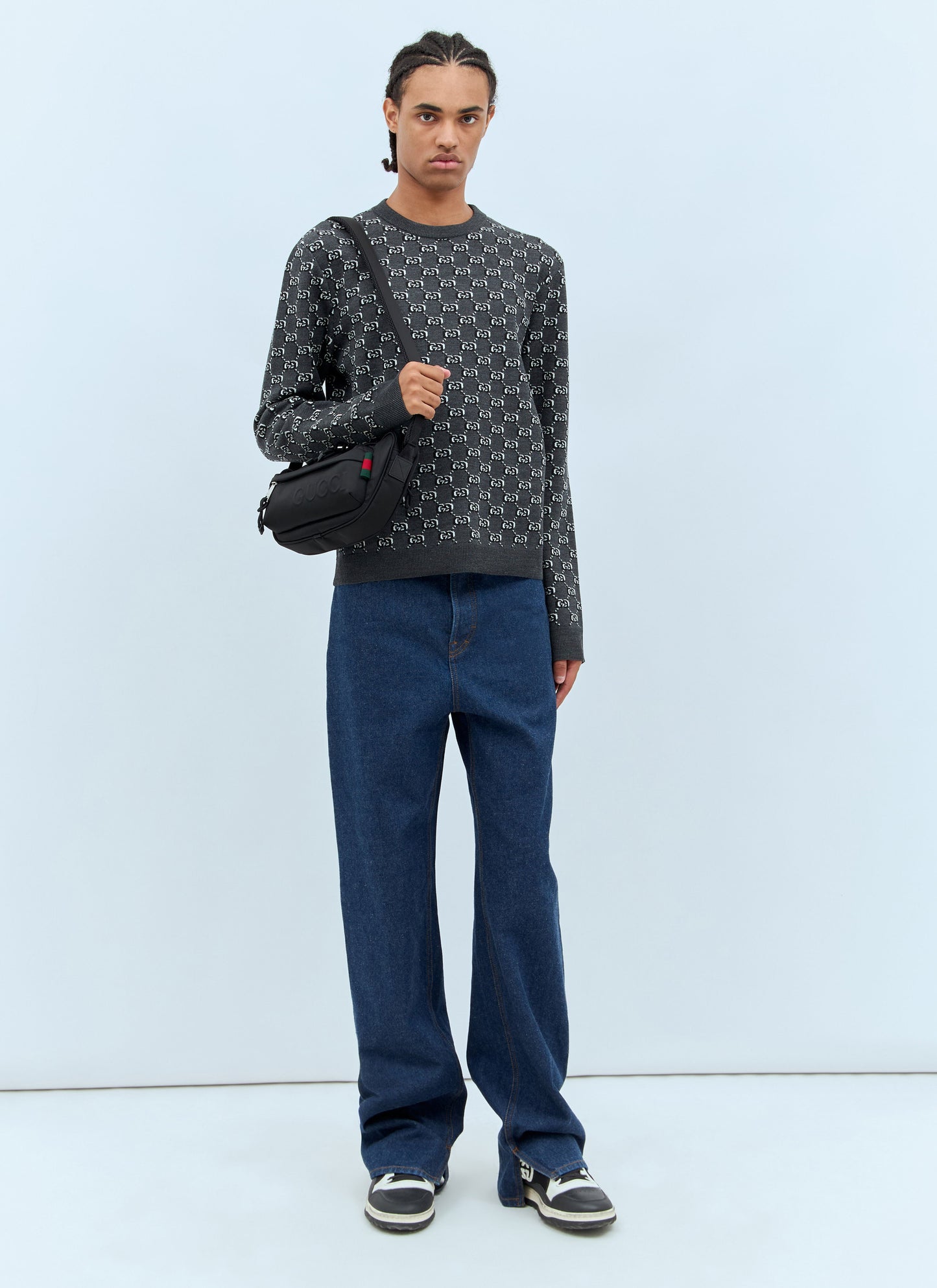 Gucci Men Baggy Flared Jeans