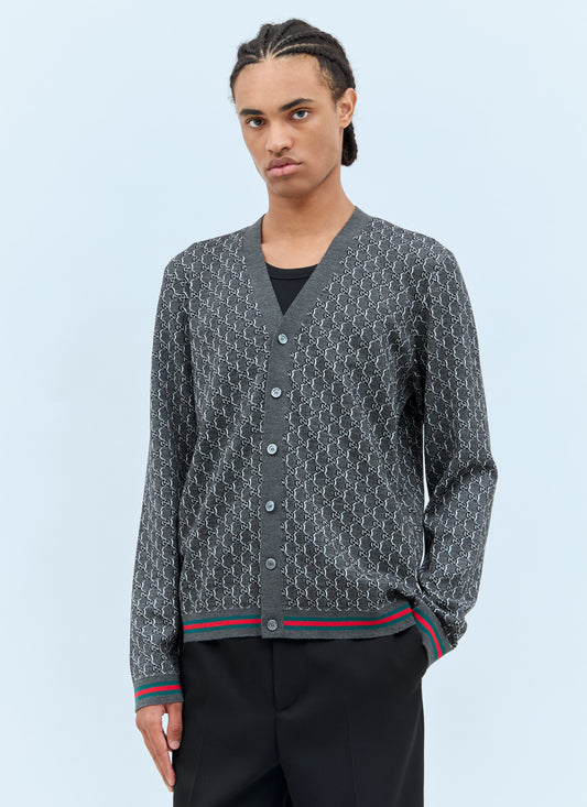 Gucci Men Gg Shadow Cardigan
