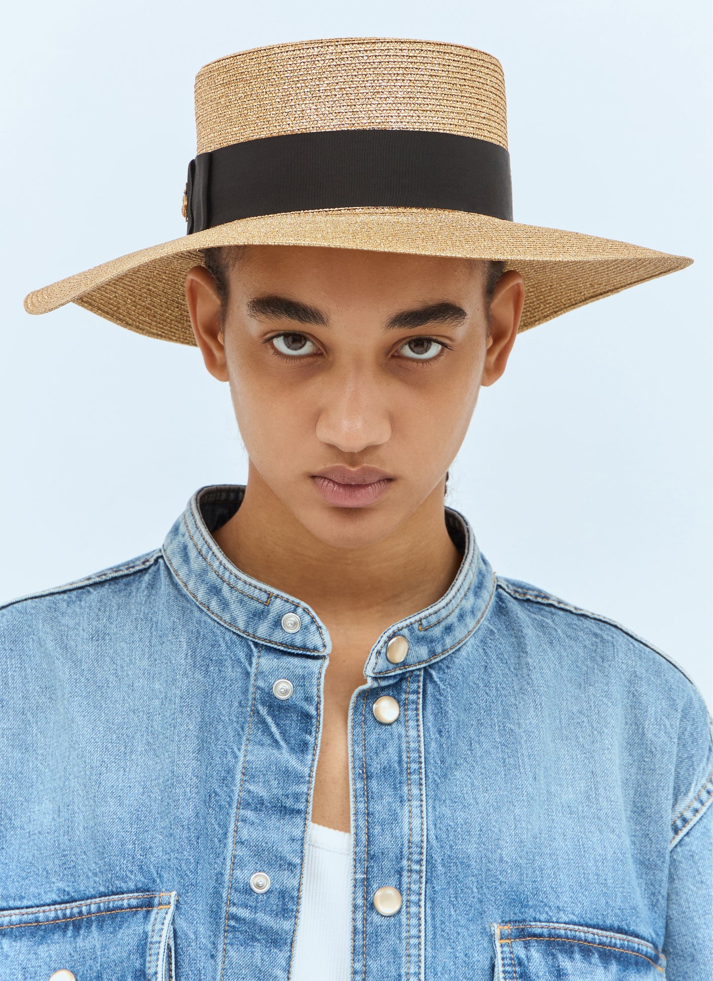 Gucci Women Lamé Papier Hat