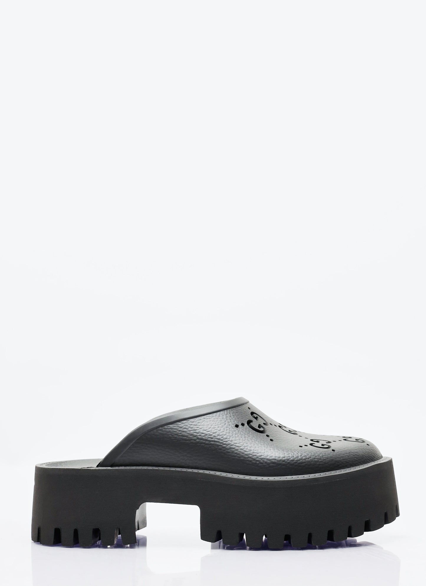 Gucci Women Perforated G Platform Mules