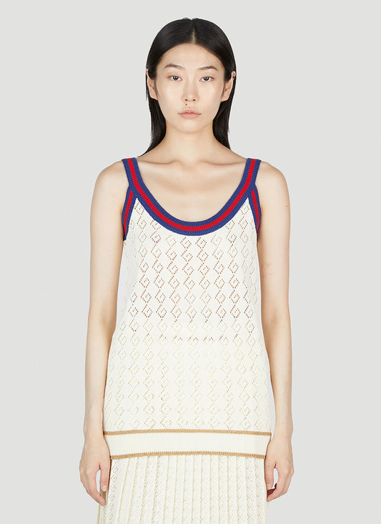Gucci Women G Rhombus Knit Tank Top