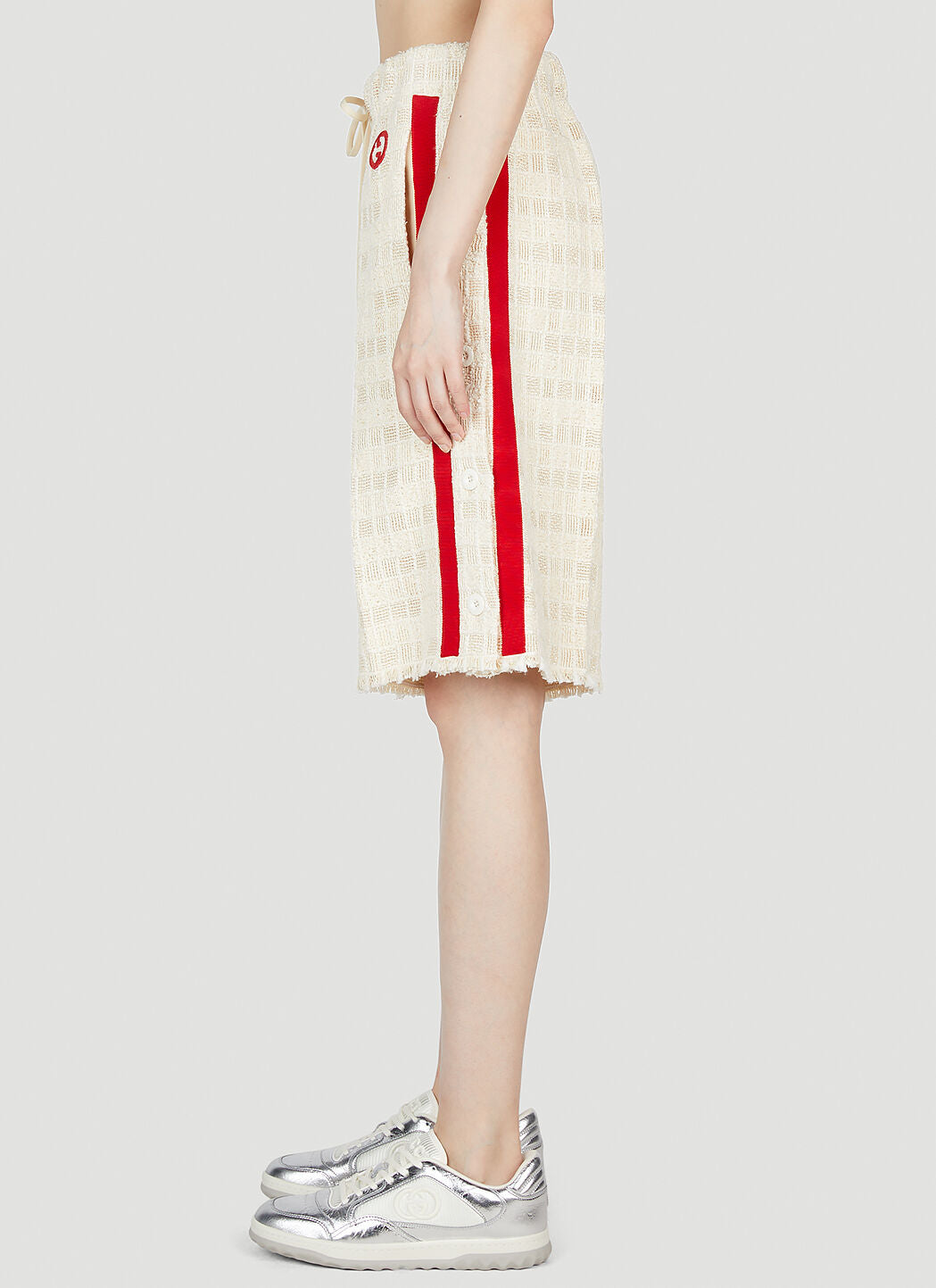 Gucci Women Interlocking G Tweed Bermuda Shorts