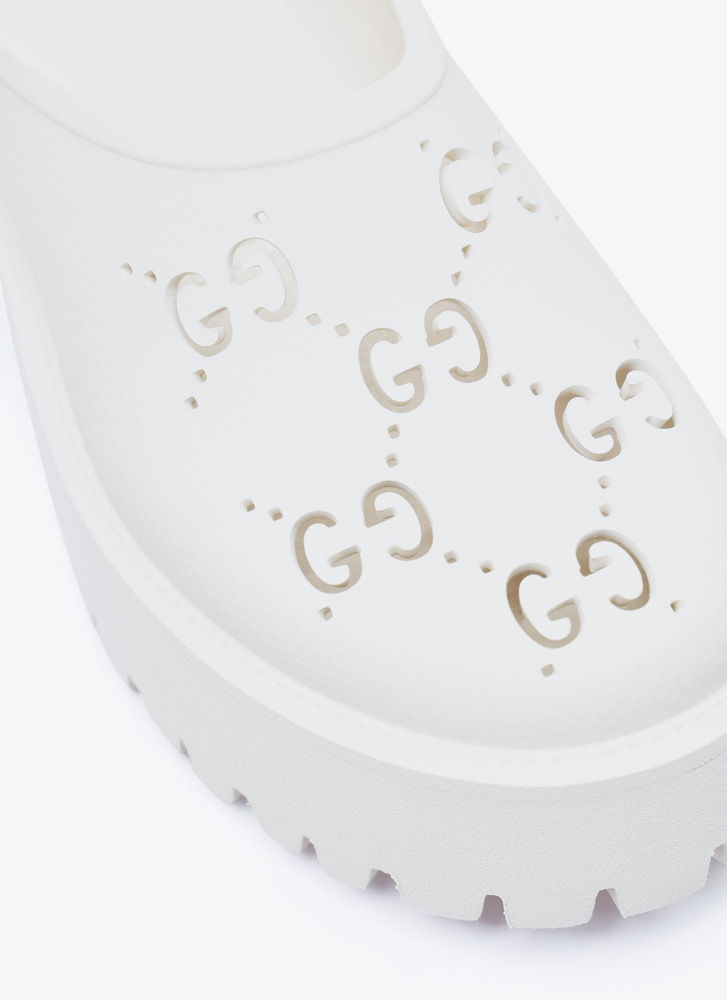 Gucci Women Perforated G Platform Mules